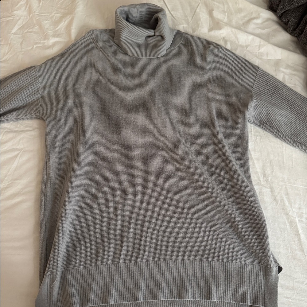 Marled Charcoal Ribbed Knit Top